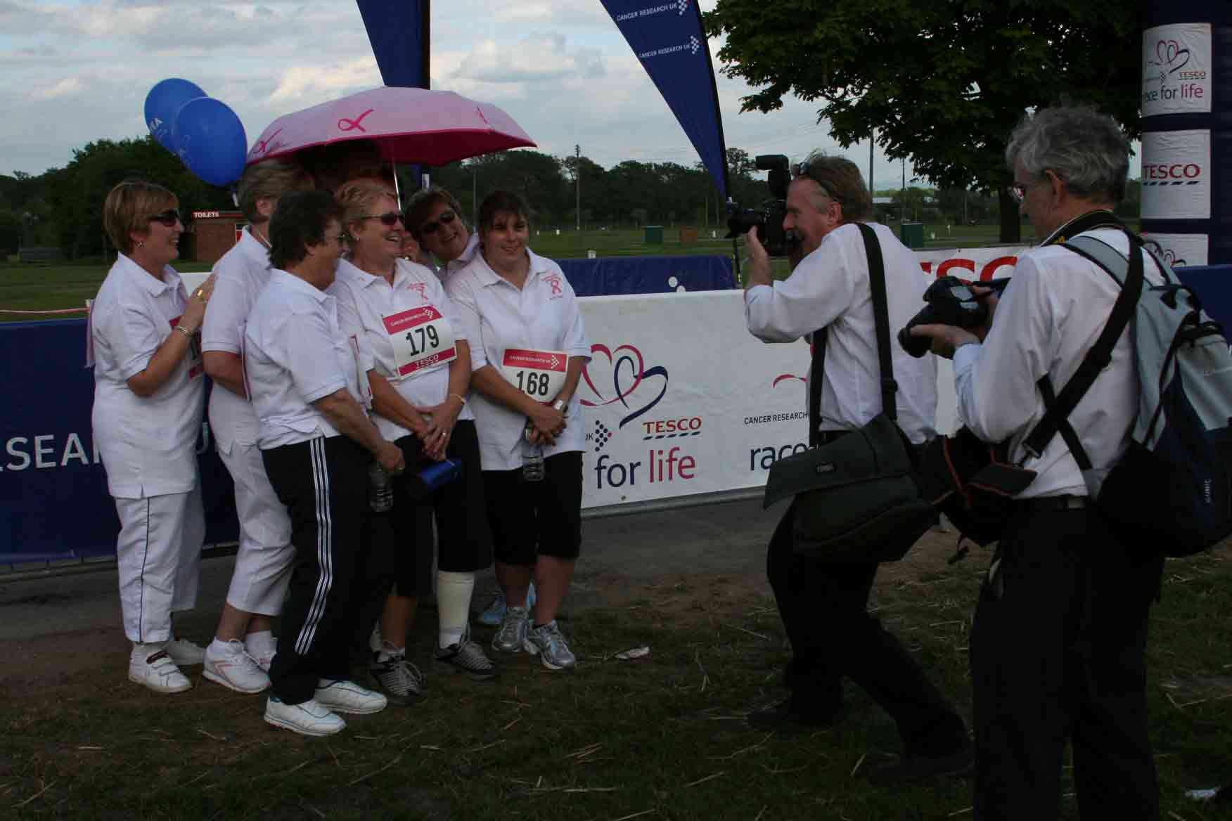 Gazette photographer Martin Humby taking the picture that appeared on the front page of the Malvern Gazette for 25 May 2007